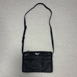 Zadig & Voltaire Black Stella Wings Leather Crossbody Bag